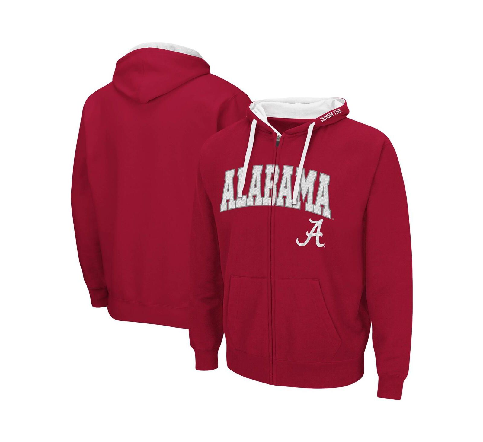 Men's Crimson Alabama Crimson Tide Big and Tall Full-Zip Hoodie