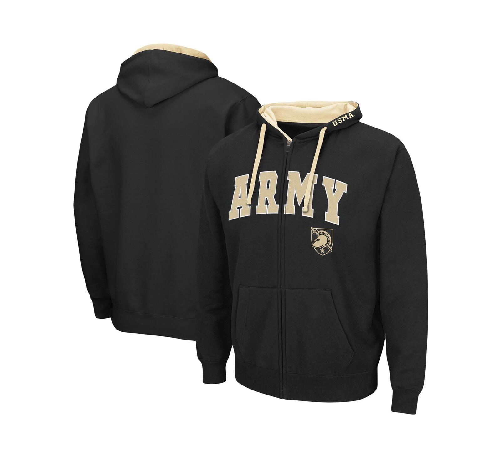 Мужское худи Colosseum Black Army Black Knights Big and Tall Full-Zip