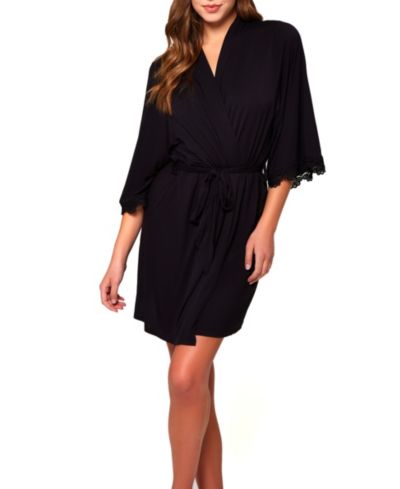 Women's Molly Ultra Soft Knit Blend Dotted Mesh Robe