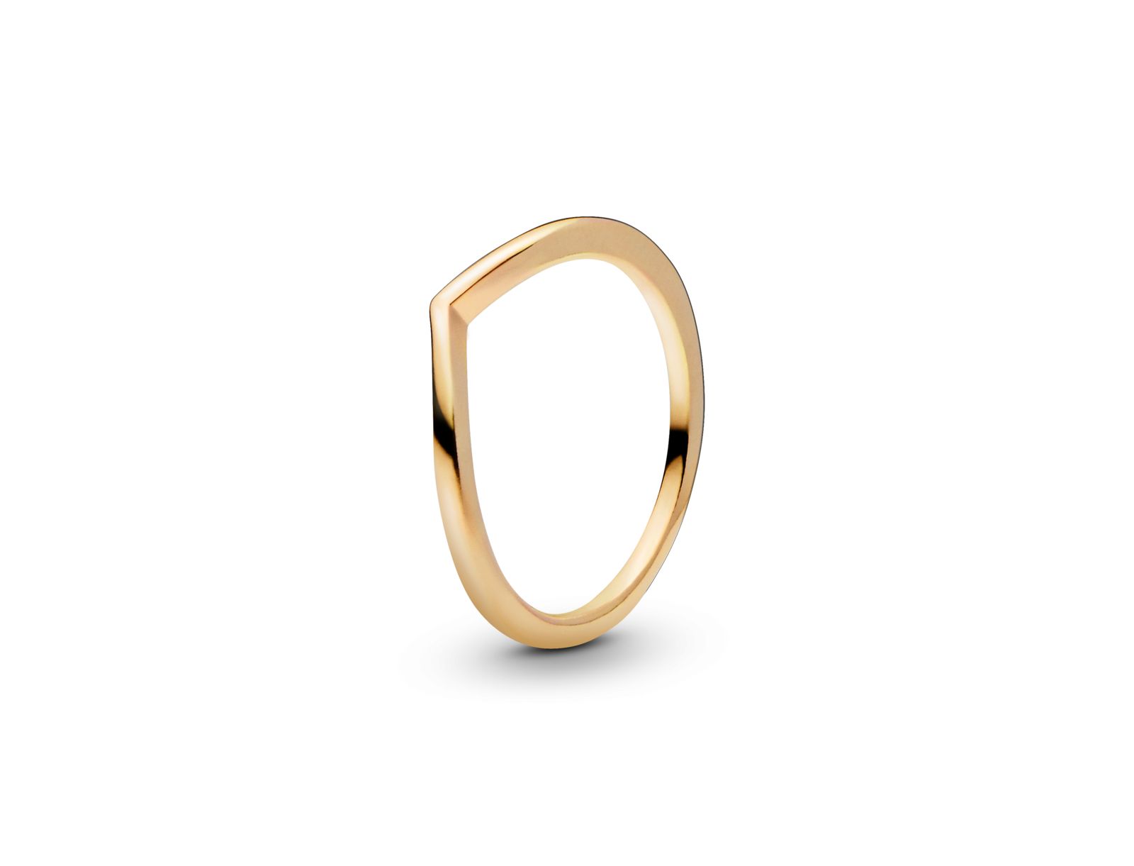 Кольцо Pandora 14K Gold-Plated Timeless Polished Wishbone