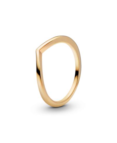 Кольцо Pandora 14K Gold-Plated Timeless Polished Wishbone