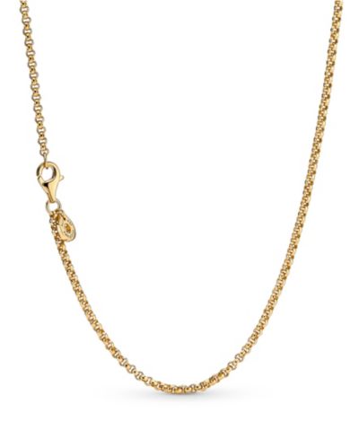 Pandora Moments ожерелье Rolo Chain с позолотой 14K Gold