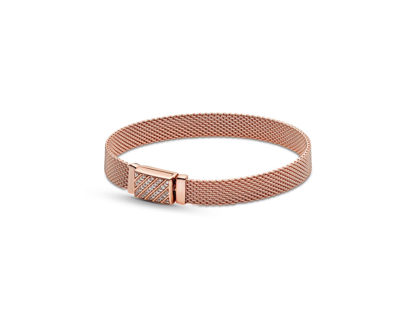 Pandora Gold-Plated Reflexions Long Clasp Pavé Bracelet