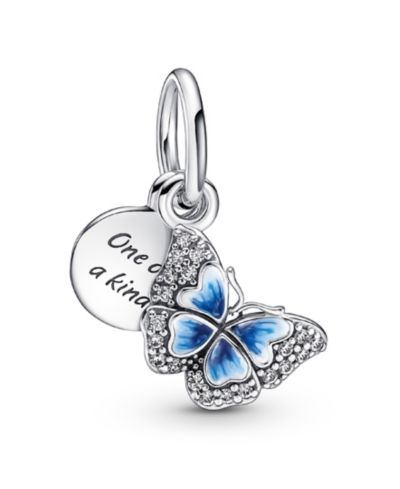 Подвеска-шарм Pandora Blue Butterfly с кубическим цирконием