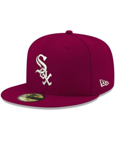 Мужская белая кепка 59FIFTY New Era Cardinal Chicago White Sox Logo