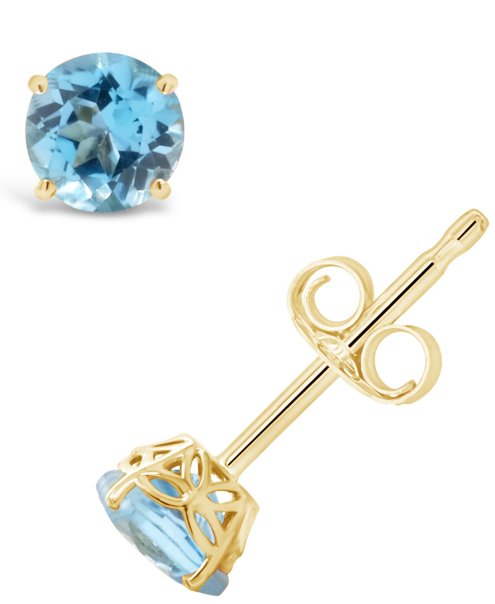 Серьги-гвоздики Macy's с драгоценными камнями, 10k белое золото
