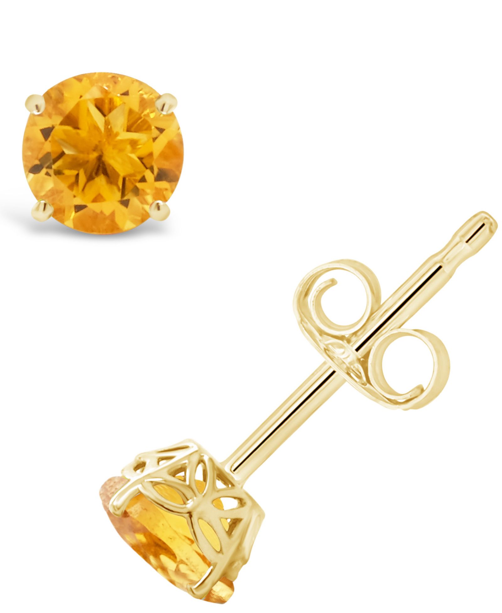 Citrine (7/8 ct. t.w.) Stud Earrings in 14K Yellow Gold
