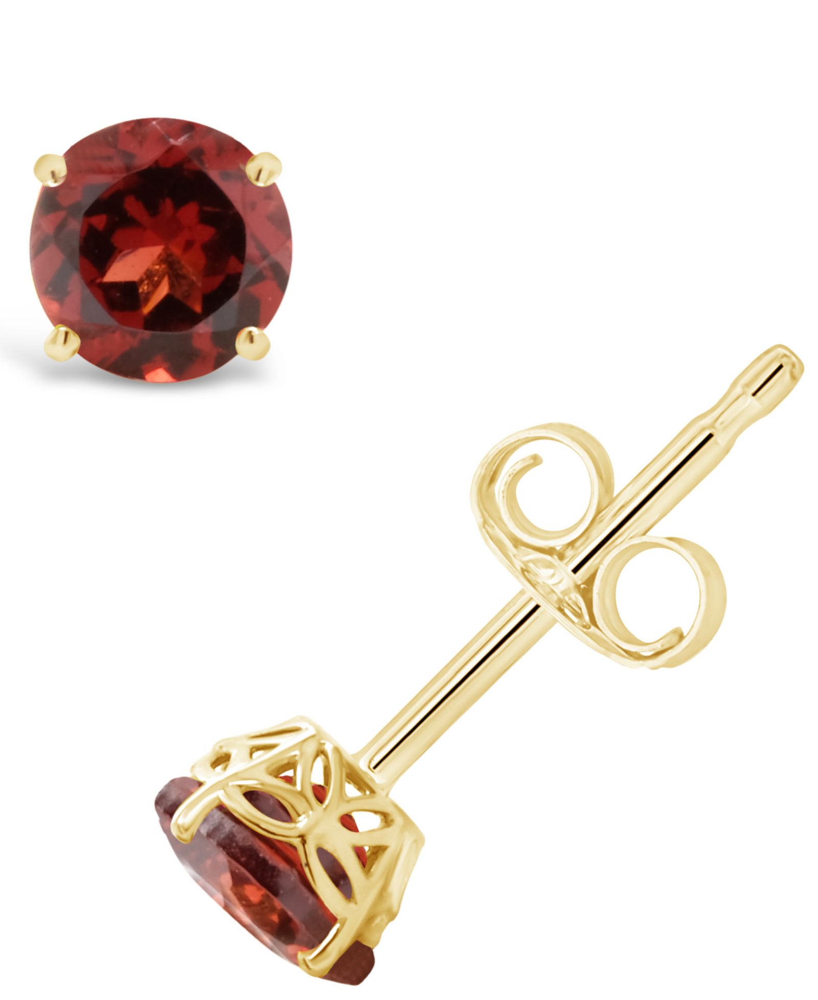 Серьги-гвоздики Garnet 1-1/5 ct. t.w. 14K Yellow Gold