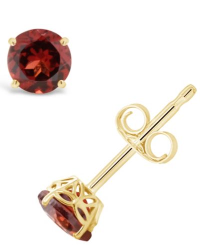 Garnet (1-1/5 ct. t.w.) Stud Earrings in 14K Yellow Gold