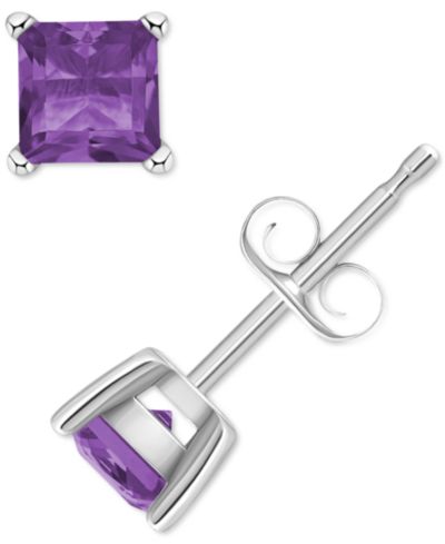 Amethyst Square Stud Earrings (5/8 ct. t.w.) in 14k Gold