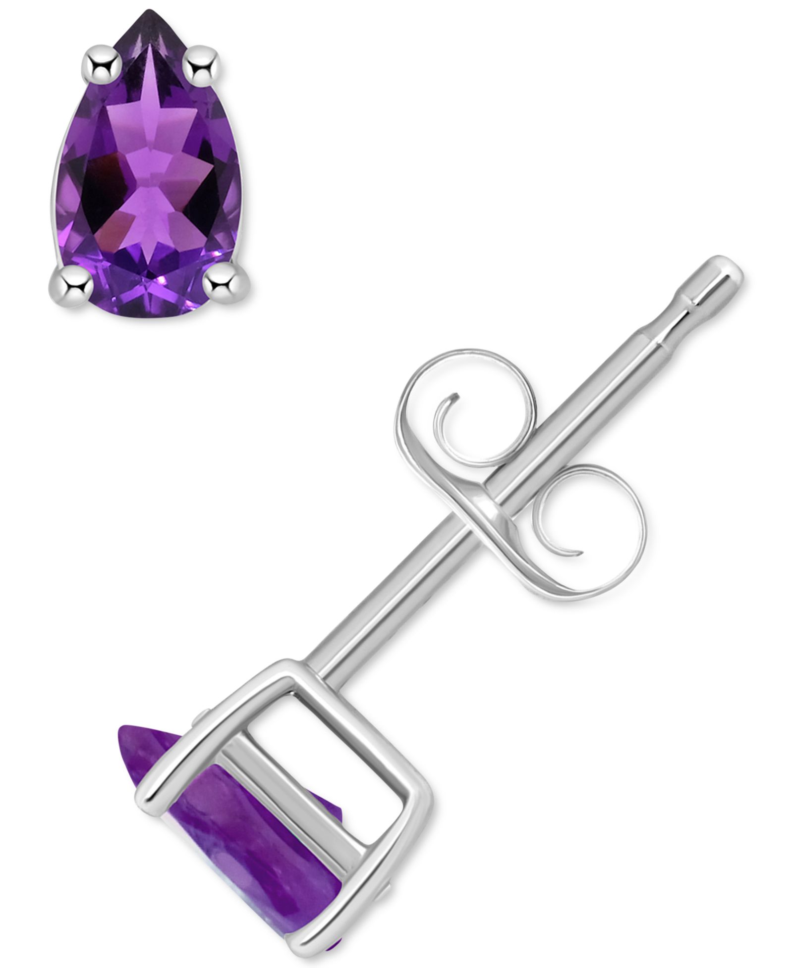 Amethyst Pear Stud Earrings (3/8 ct. t.w.) in 14k Gold