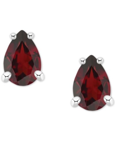 Серьги-гвоздики Garnet Pear (1 ct. t.w.) в 14k Gold