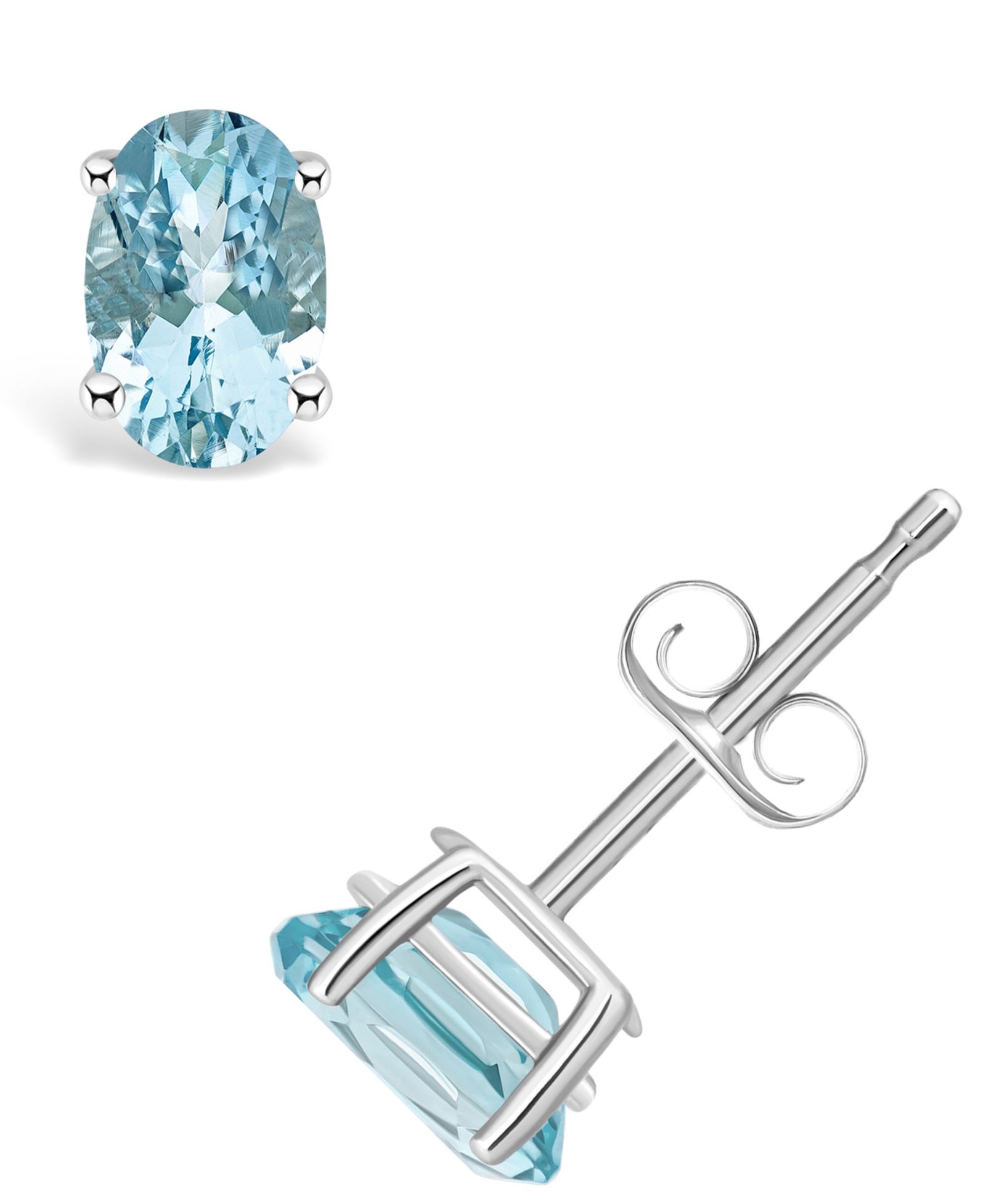 Подвески-серьги с аквамарином (3/4 ct. t.w.) в 14K Yellow Gold или 14K White Gold