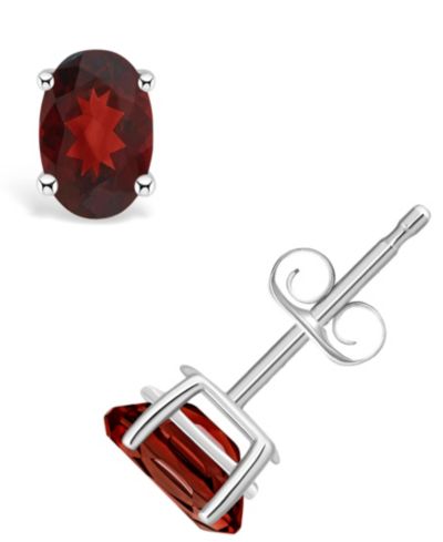 Garnet (1-1/6 ct. t.w.) Stud Earrings in 14K Yellow Gold or 14K White Gold