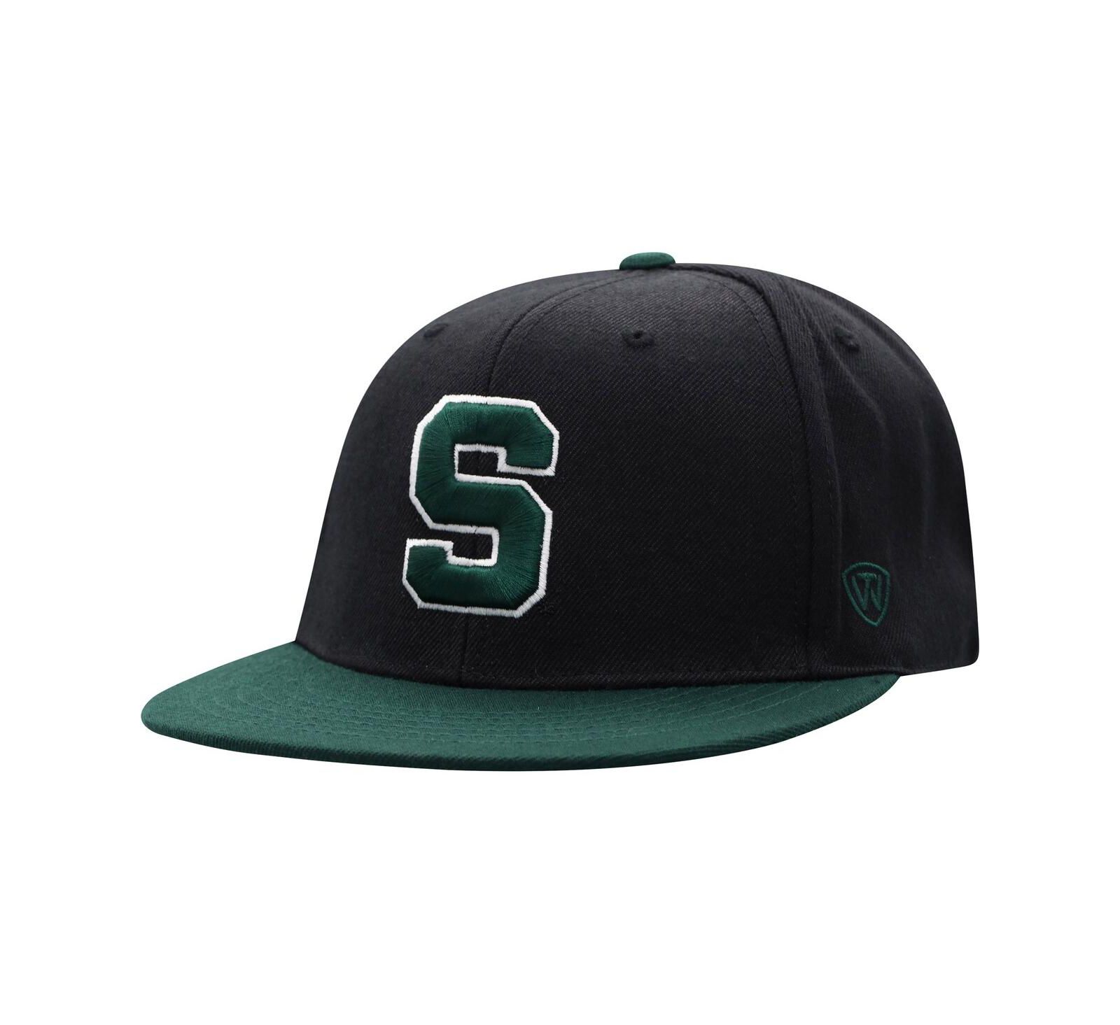 Мужская двухцветная кепка Michigan State Spartans, черная и зеленая