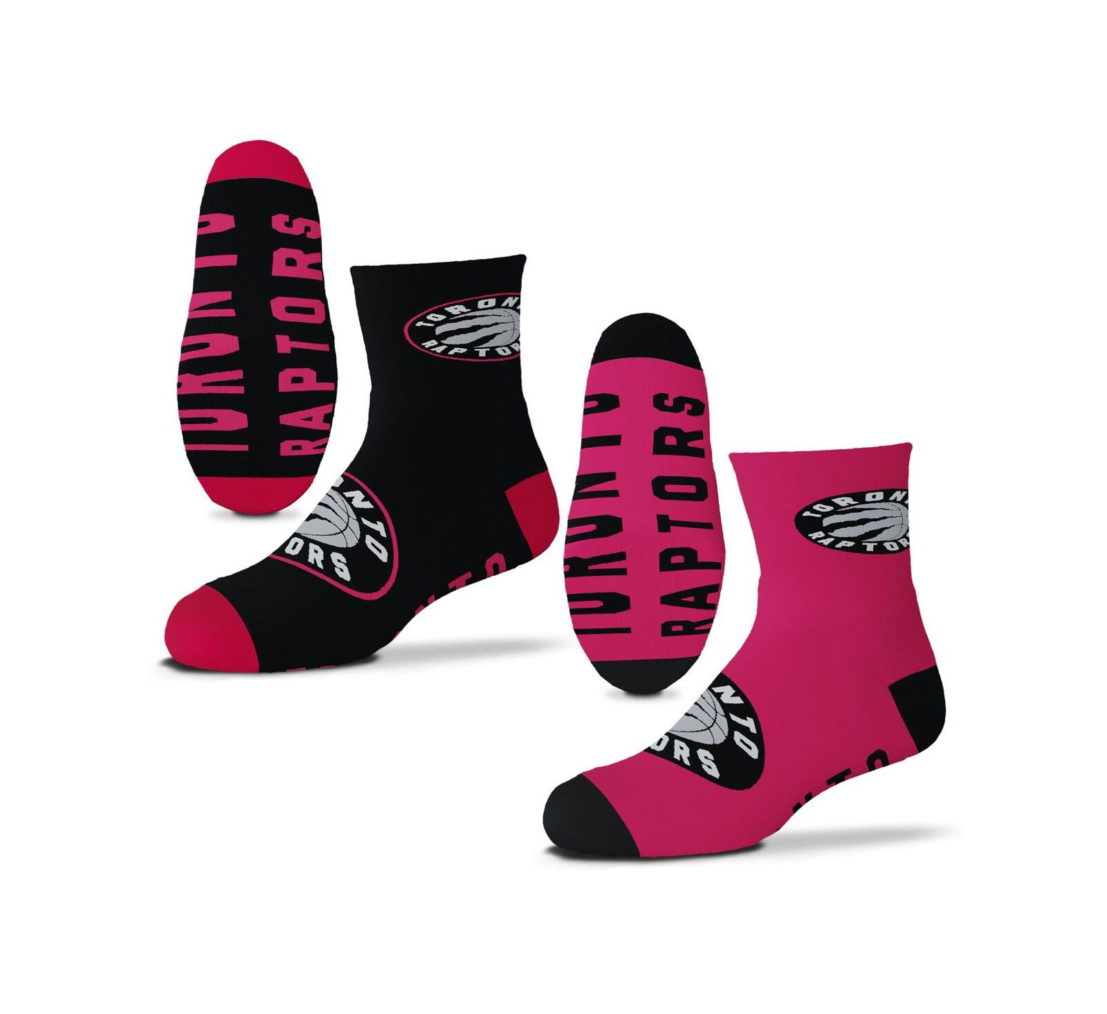 Детские носки For Bare Feet Toronto Raptors Two-Pack Quarter-Length