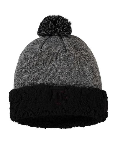 Женская вязаная шапка Top of the World Black Texas A&M Aggies Snug Cuffed Knit Hat with Pom