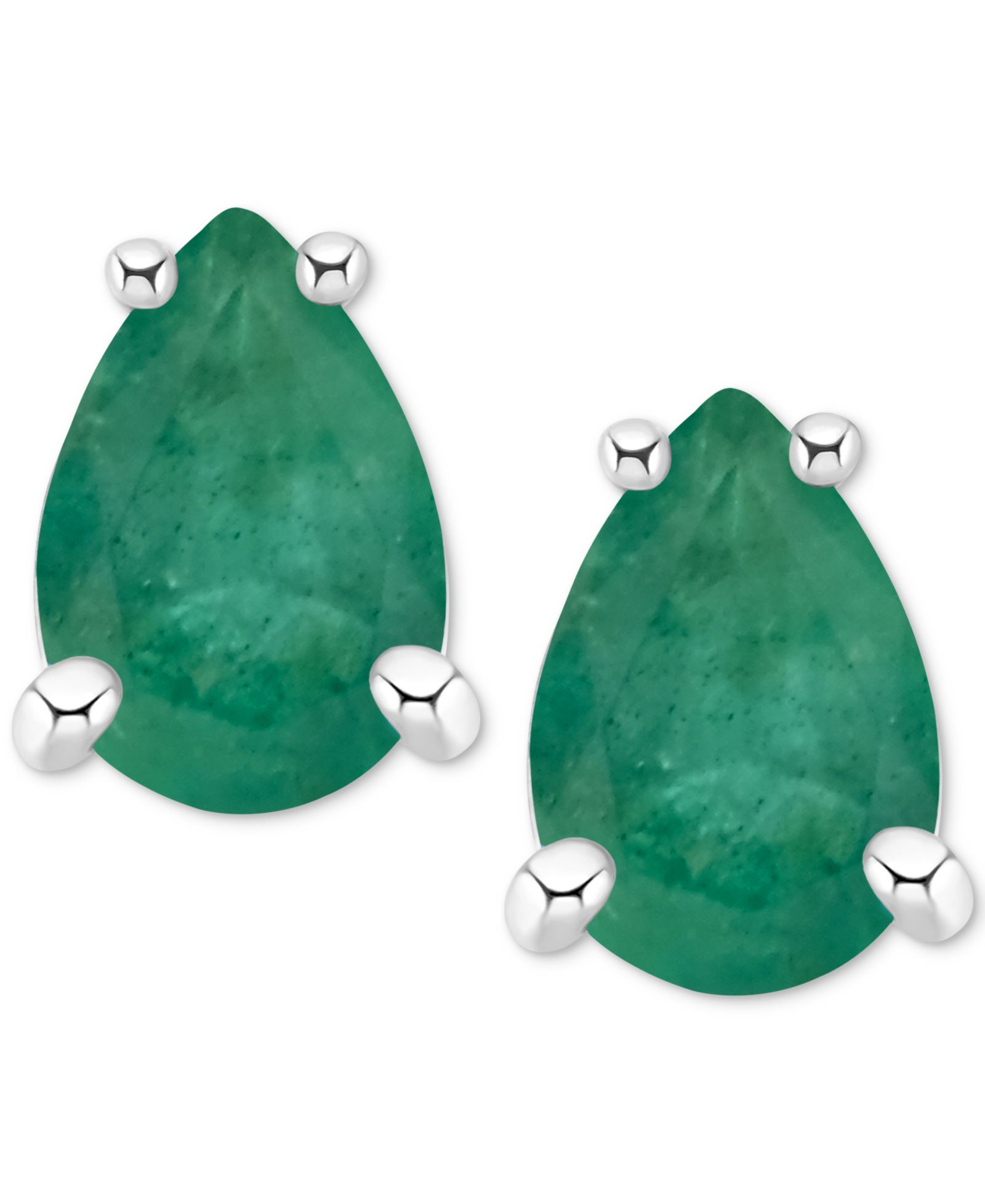 Sapphire Stud Earrings (1 ct. t.w.) in 14k White Gold (Also in Ruby & Emerald)