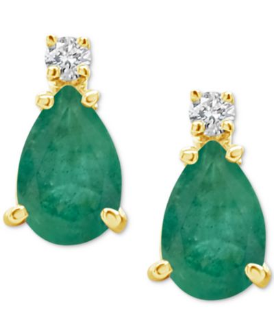 Sapphire (1-7/8 ct. t.w.) & Diamond Accent Stud Earrings in 14k Gold (Also in Emerald & Ruby)