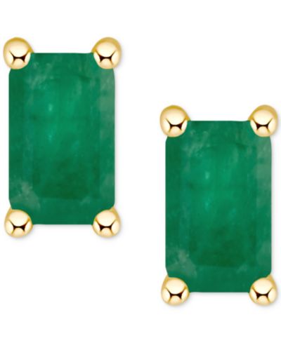 Tanzanite Stud Earrings (1/2 ct. t.w.) in 14k Gold (Also in Emerald, Ruby & Sapphire)