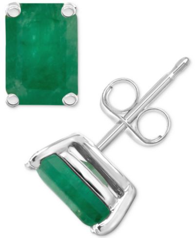 Ruby Stud Earrings (1-3/8 ct. t.w.) in 14k White Gold (Also in Emerald)