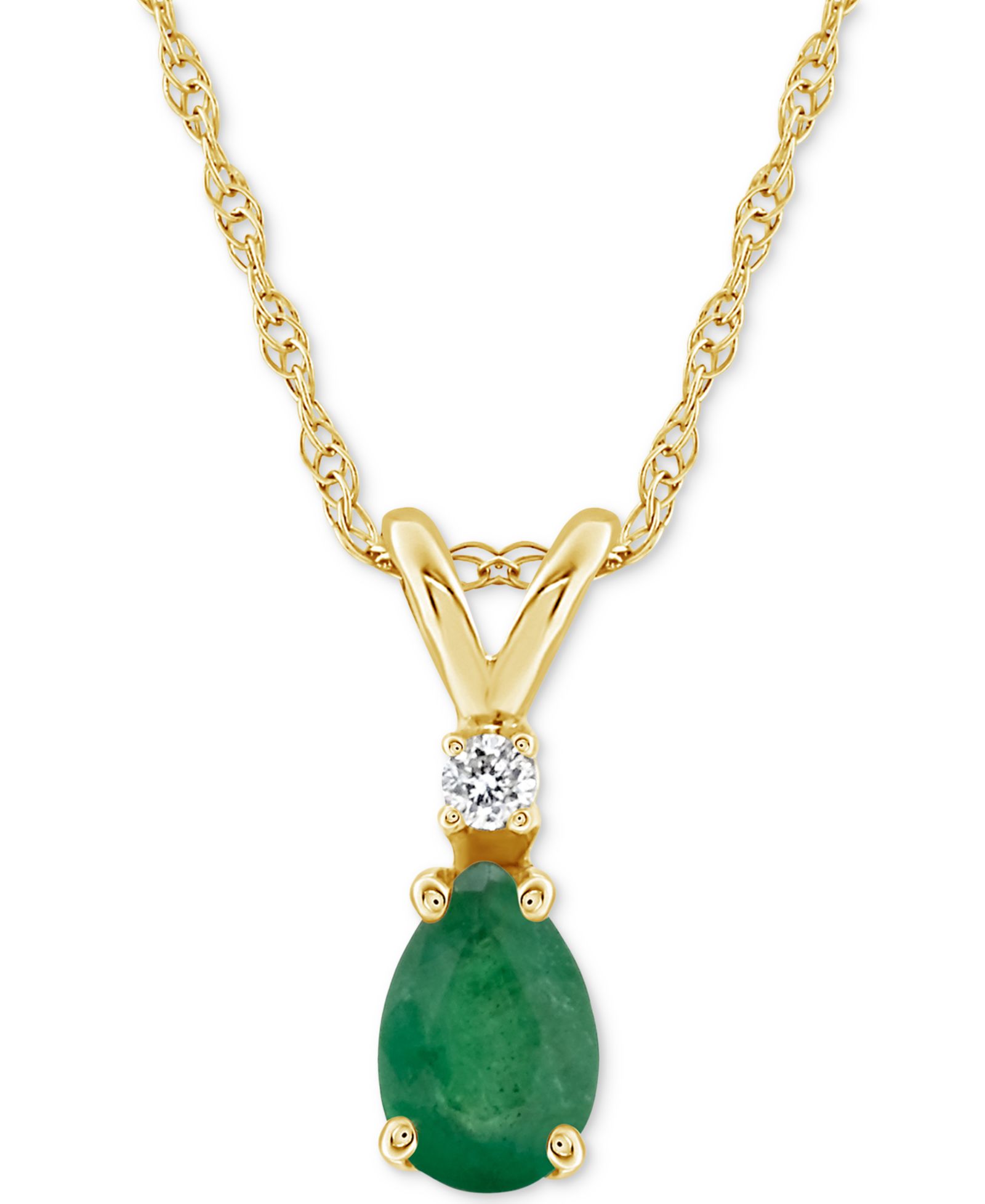 Sapphire (1/2 ct. t.w.) и Diamond Accent 18" Pendant Necklace в 14k Gold