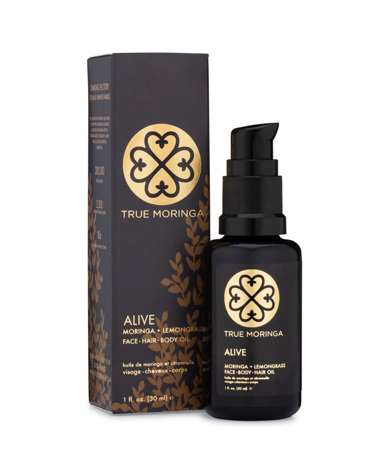 Масло для лица True Moringa Moringa & Lemongrass, 1 oz.