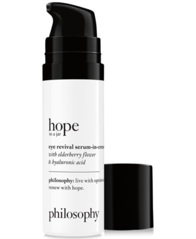 Philosophy Hope In A Jar сыворотка-крем для кожи вокруг глаз с цветком бузины и гиалуроновой кислотой, 0.5 oz.