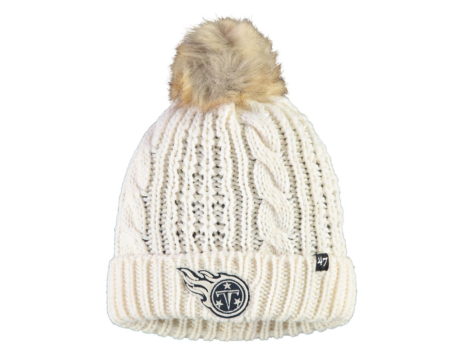 Женская вязаная шапка '47 Brand Tennessee Titans Meeko с отворотом