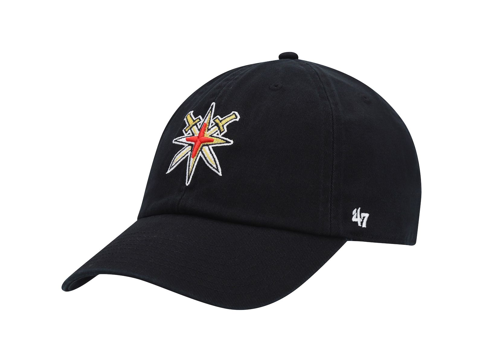 '47 Men's Black Vegas Golden Knights Clean Up Adjustable Hat