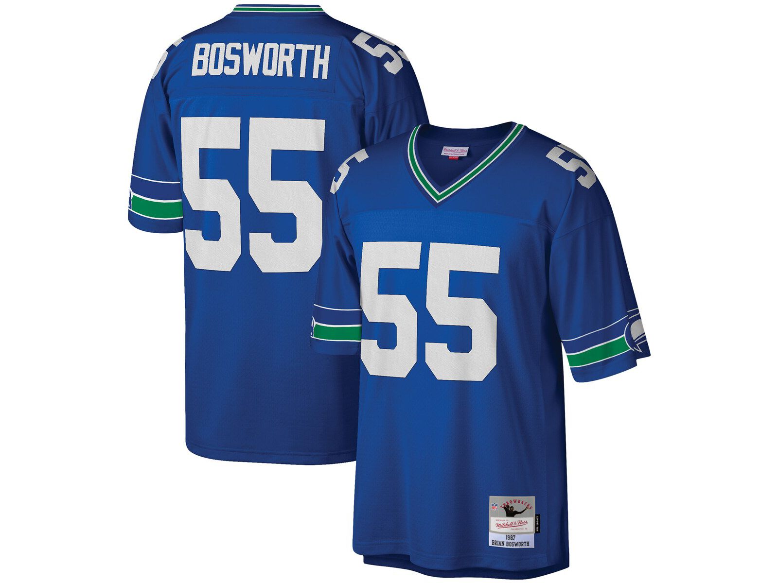 Мужская реплика джерси Mitchell & Ness Brian Bosworth Seattle Seahawks Legacy