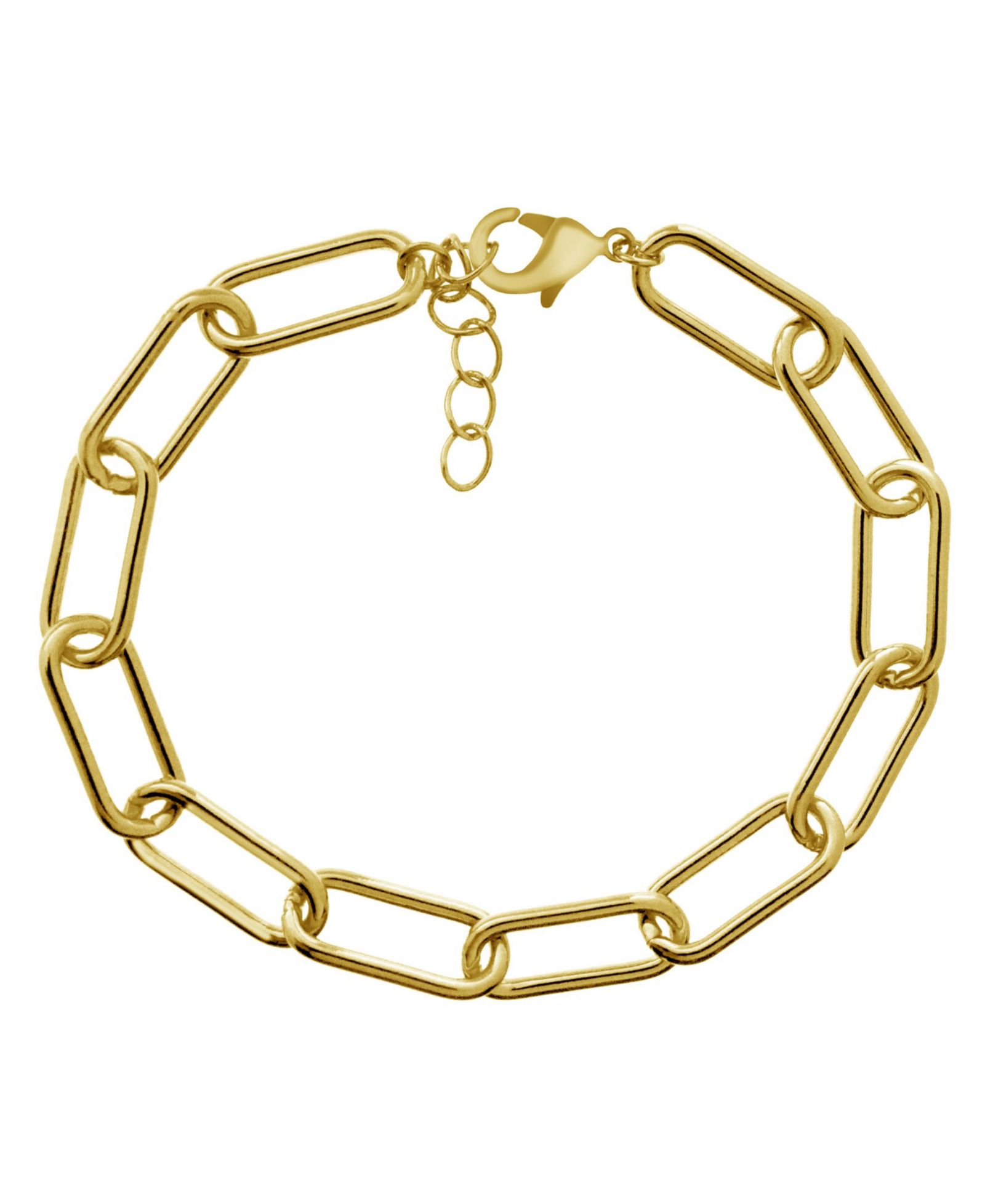 18K Gold Plated or Silver Plated Oval Link Bracelet
