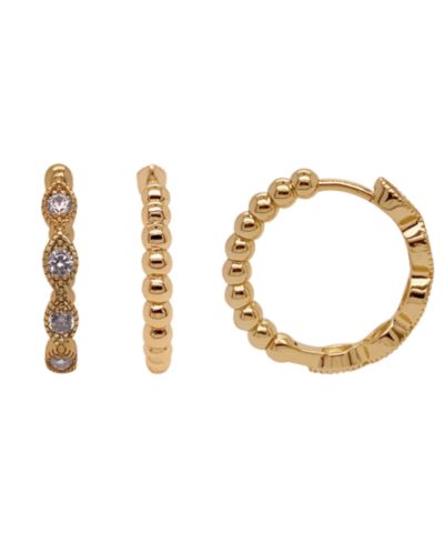 Серьги-кольца с обратимым покрытием 18K Gold Plated