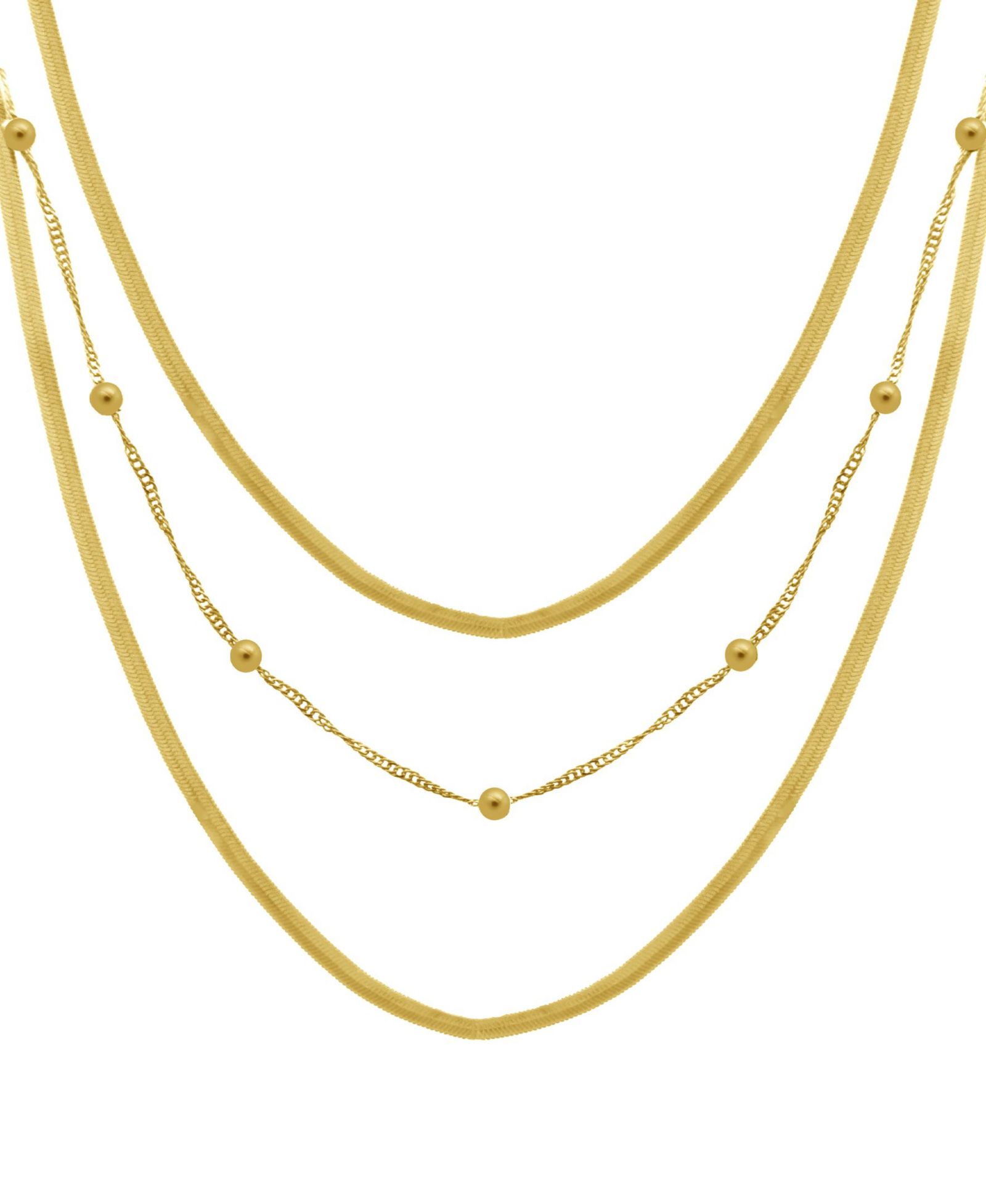 Цепочка-колье с напылением 18K Gold