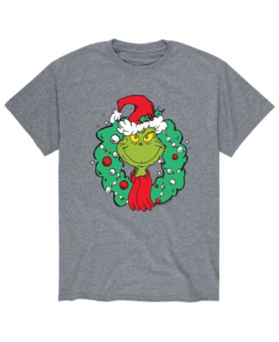 AIRWAVES Мужская футболка Dr. Seuss The Grinch Wreath Black