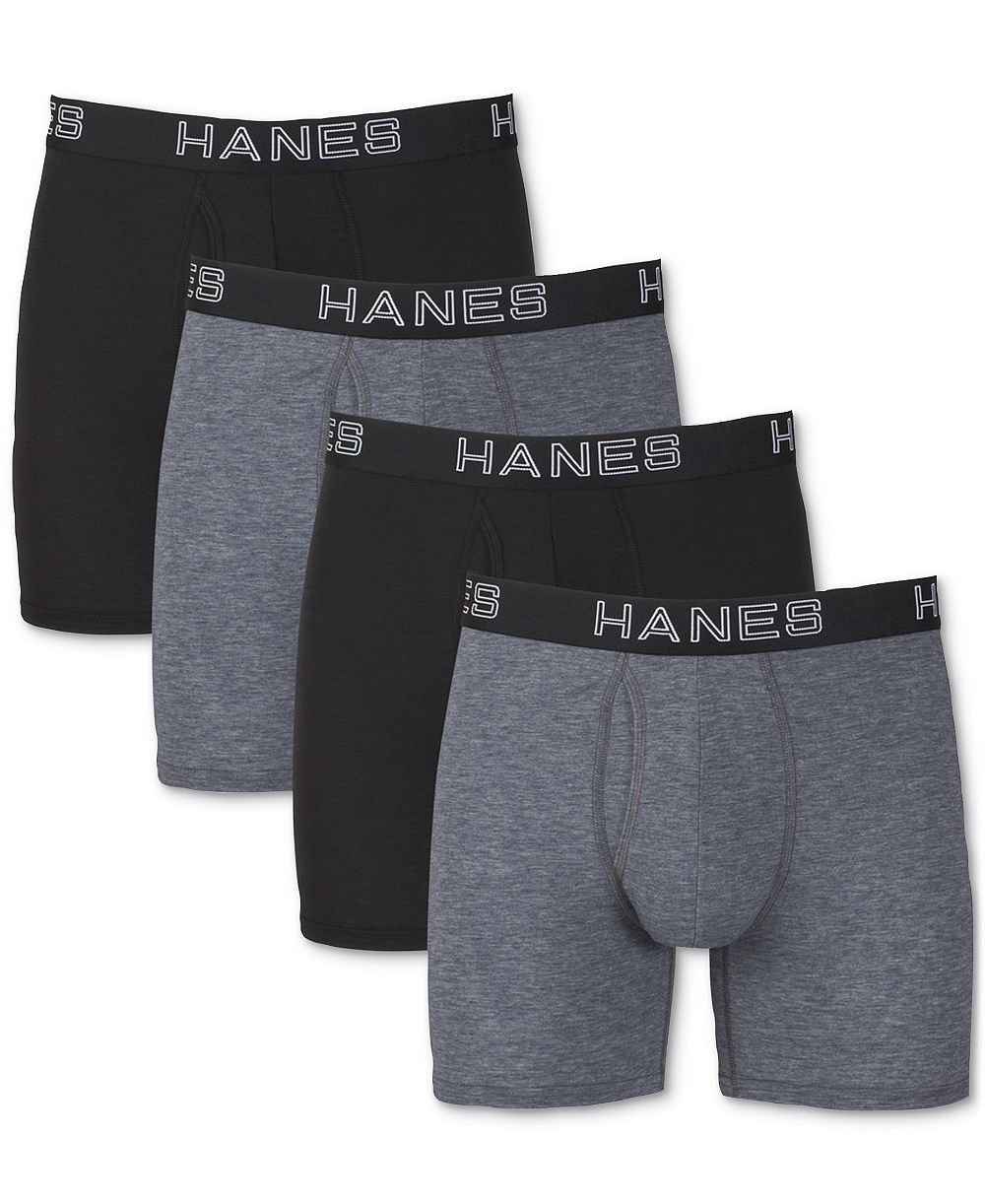 Hanes Men's 4-Pk. Ultimate® Comfort Flex Fit® Ultra Soft Boxer Briefs