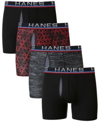 Hanes мужские спортивные боксеры-брифы, 4 шт.