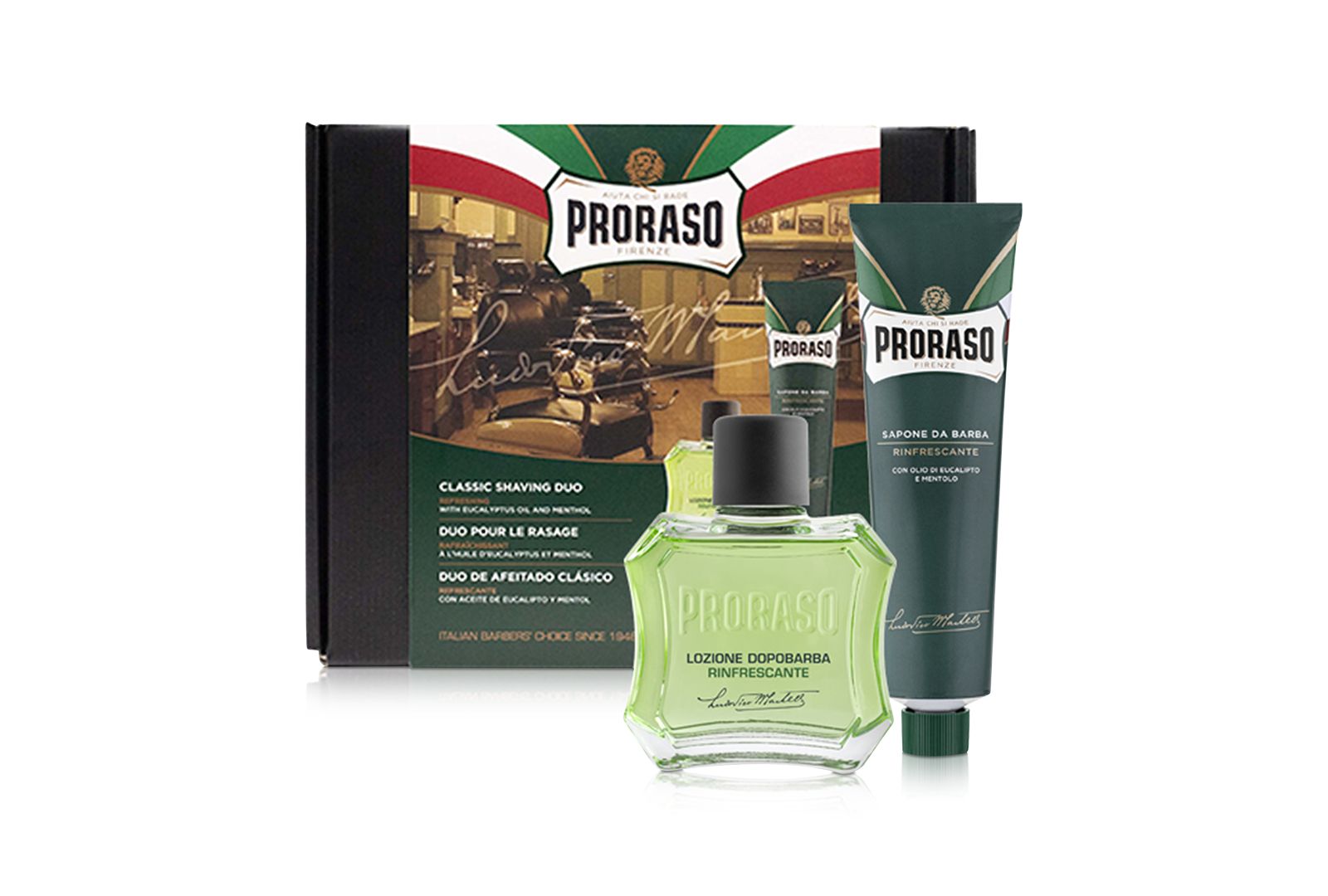 Набор Proraso Classic: крем для бритья и лосьон после бритья, освежающая формула