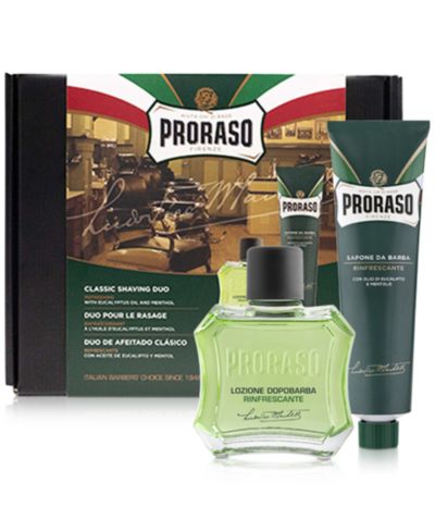 Набор Proraso Classic: крем для бритья и лосьон после бритья, освежающая формула