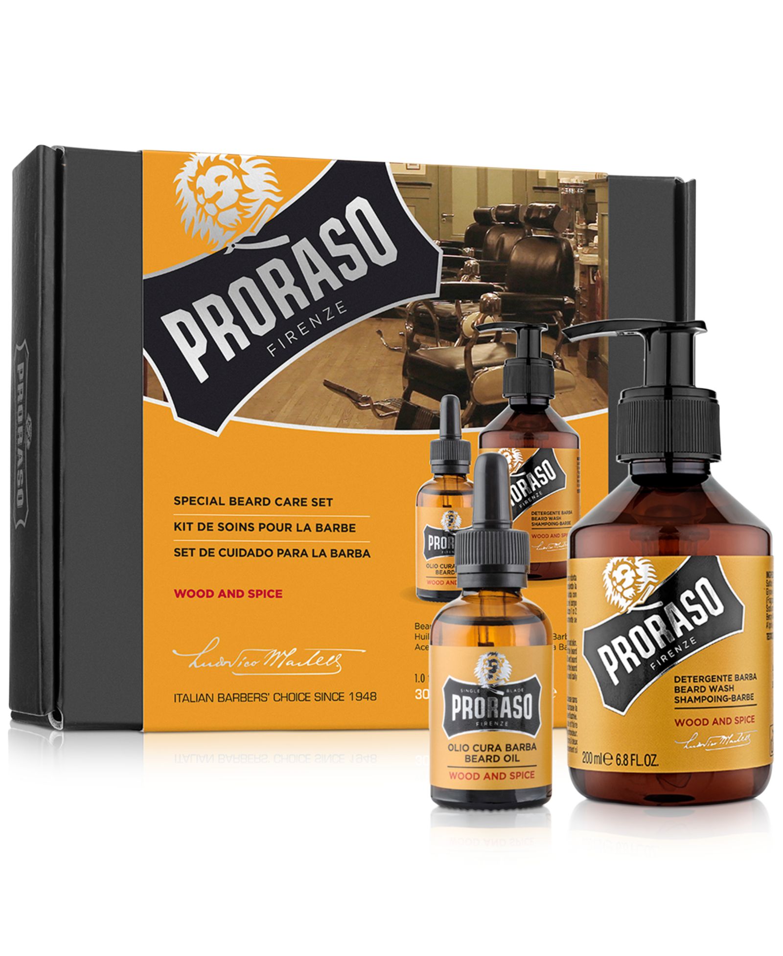 Набор для ухода за бородой Proraso 2-Pc. Wood & Spice