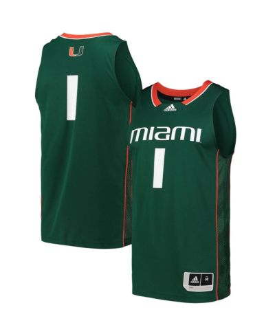 Adidas Мужская баскетбольная джерси Miami Hurricanes Team Swingman №1