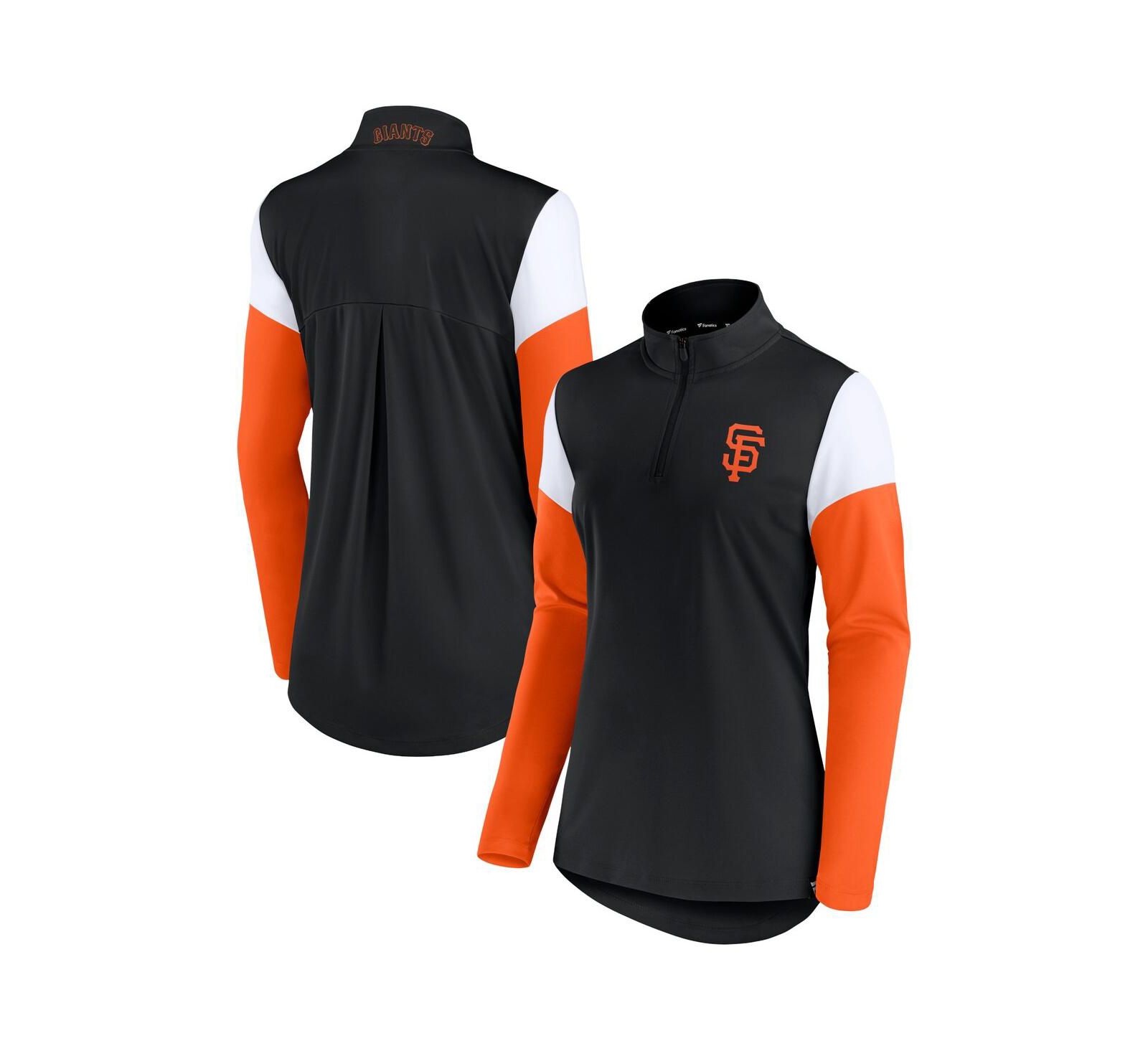 Женская куртка Fanatics San Francisco Giants Authentic Fleece Quarter-Zip Black and Orange