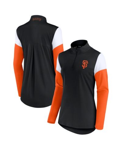 Женская куртка Fanatics San Francisco Giants Authentic Fleece Quarter-Zip Black and Orange
