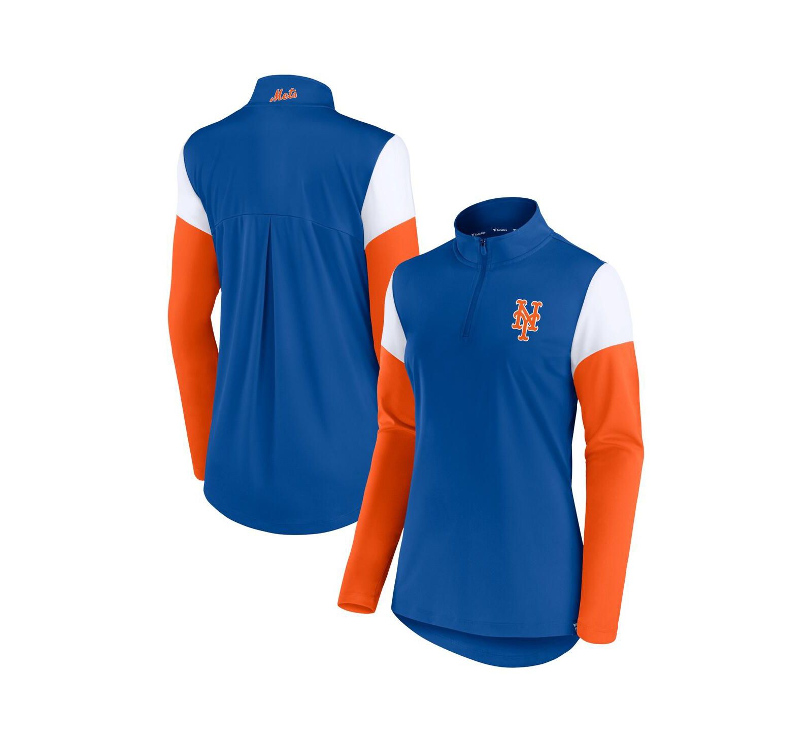 Женская куртка Fanatics Royal and Orange New York Mets Authentic Fleece Quarter-Zip