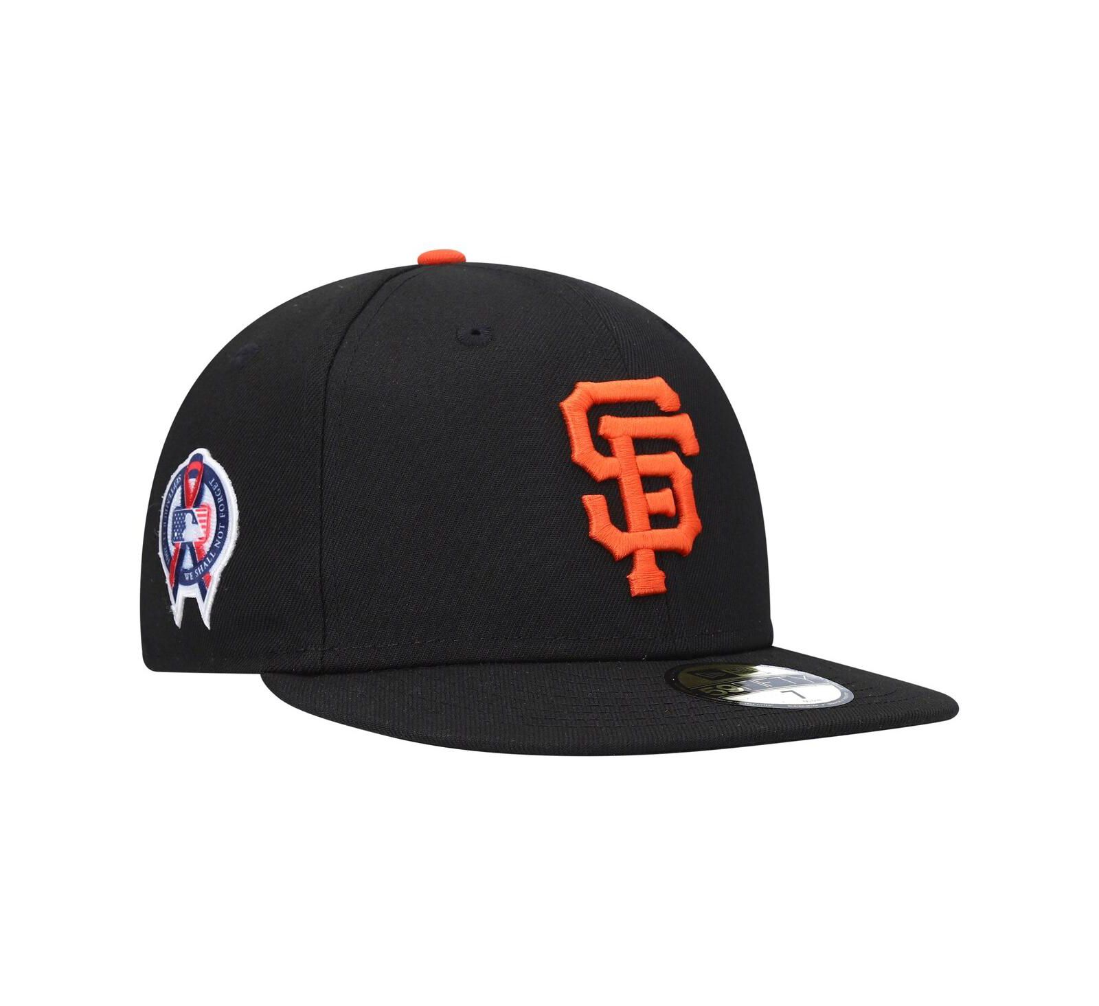 Men's New Era Black San Francisco Giants 9/11 Memorial Side Patch 59Fifty Fitted Hat