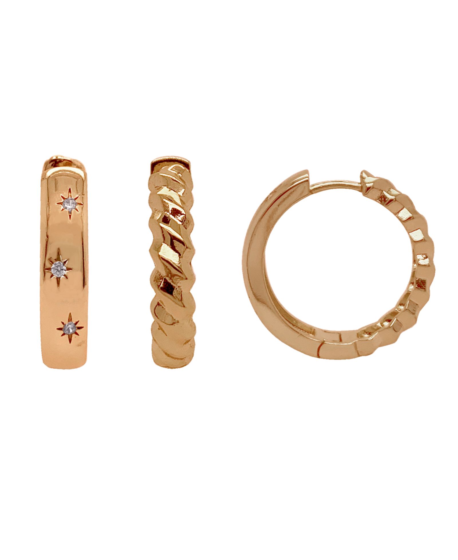 Серьги-кольца Reversible Hoop с напылением 18K Gold