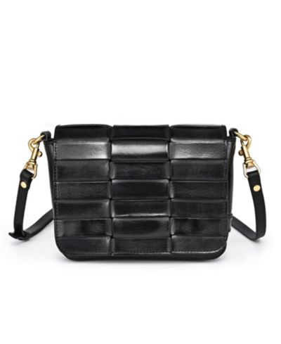 Маленькая кожаная сумка через плечо OLD TREND Lupine Mini Woven