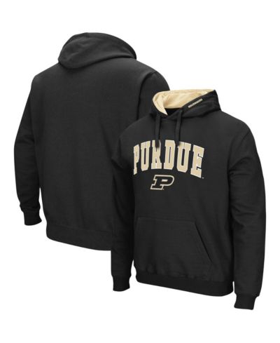 Мужское худи Colosseum Black Purdue Boilermakers Arch and Logo 3.0 Pullover
