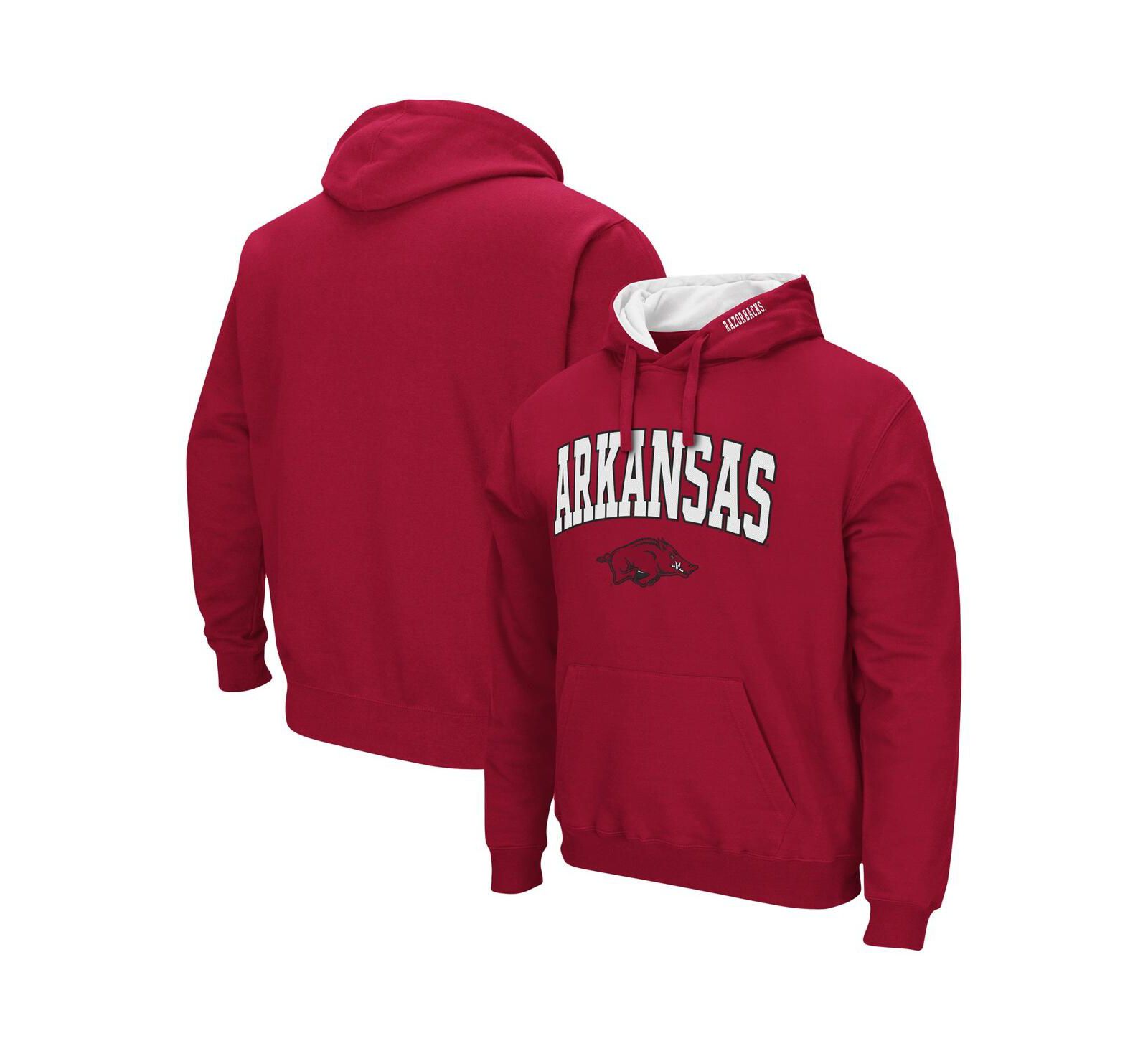 Мужское худи Colosseum Arkansas Razorbacks Arch and Logo 3.0 Pullover