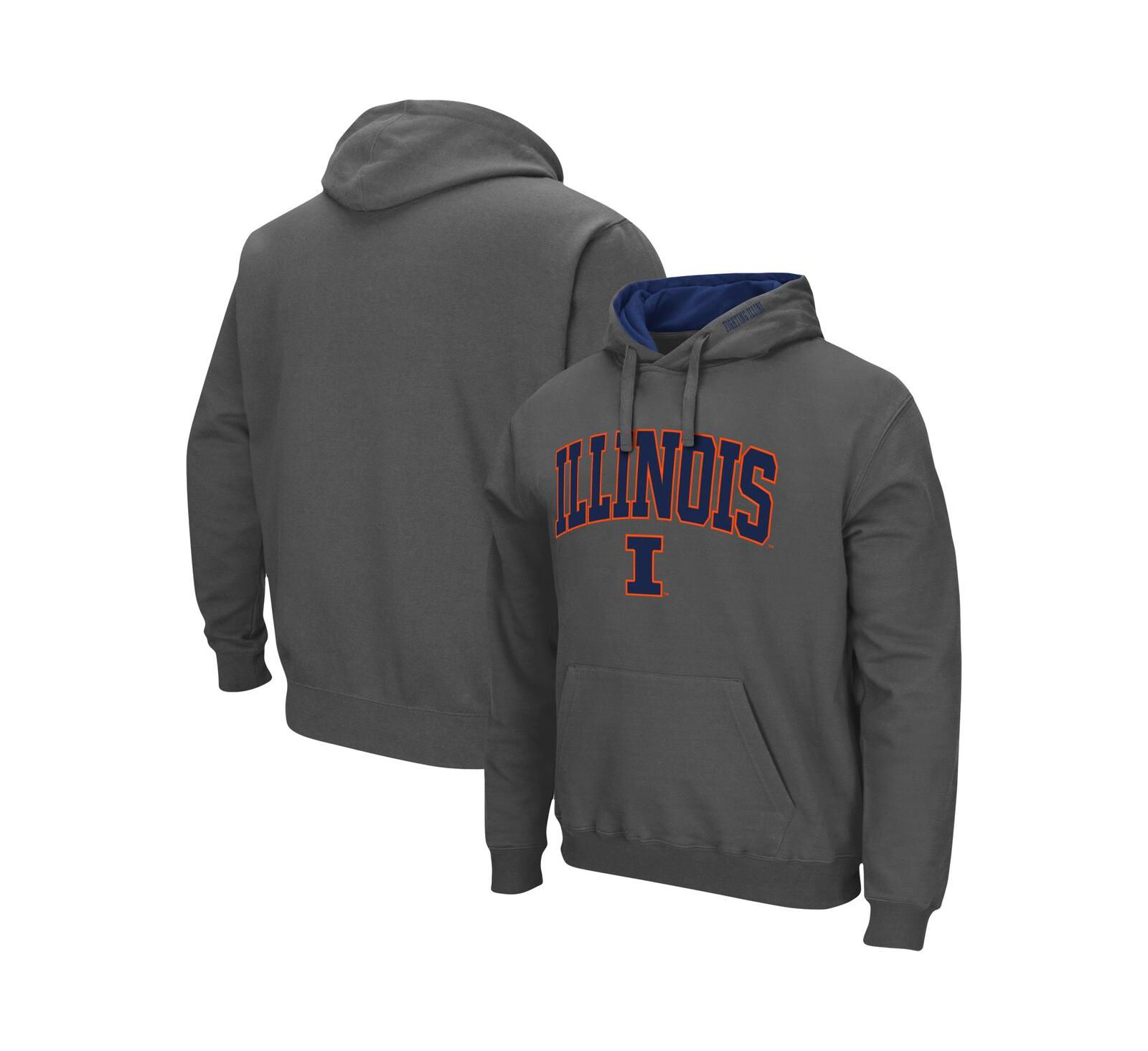 Мужской худи Colosseum Illinois Fighting Illini Arch and Logo 3.0 Pullover